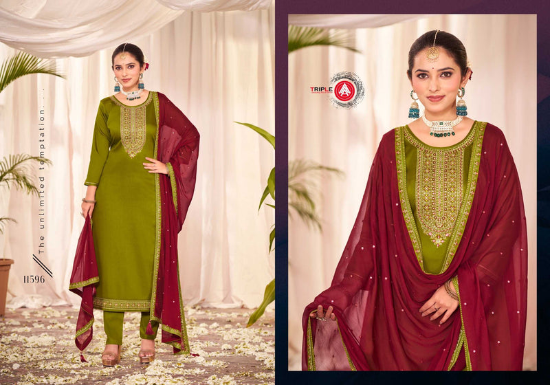 Triple A Hetvi Jam Cotton With Heavy Designer Work Salwar Kameez