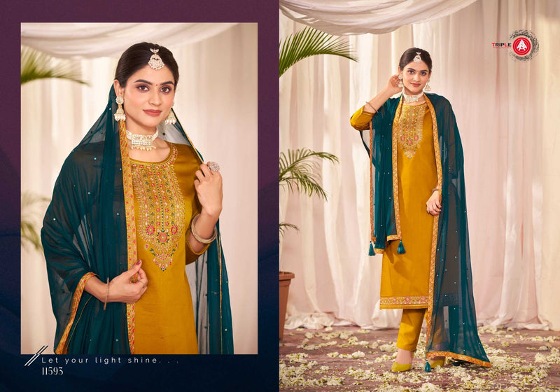 Triple A Hetvi Jam Cotton With Heavy Designer Work Salwar Kameez