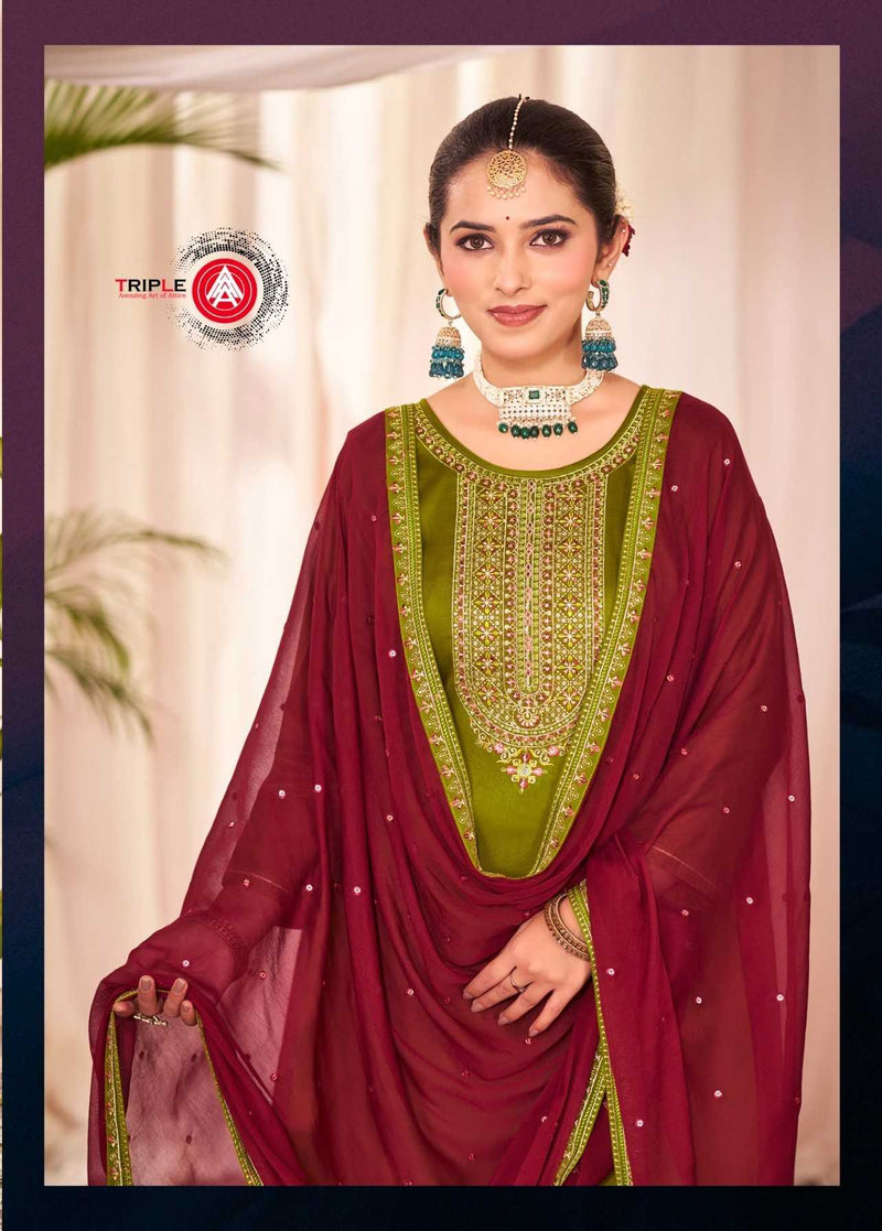Triple A Hetvi Jam Cotton With Heavy Designer Work Salwar Kameez