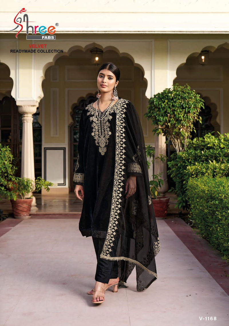Shree Fabs Dno V 1168 Pure Velvet Fancy Pakistani Pret Kurti