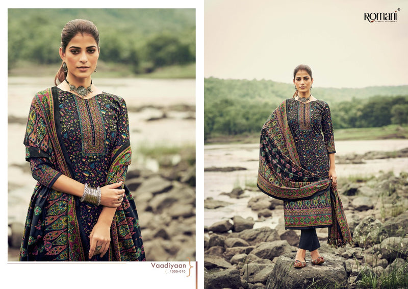 Romani Vaadiyaan Pashmina Spun With Swarovski Winter Suit Collection