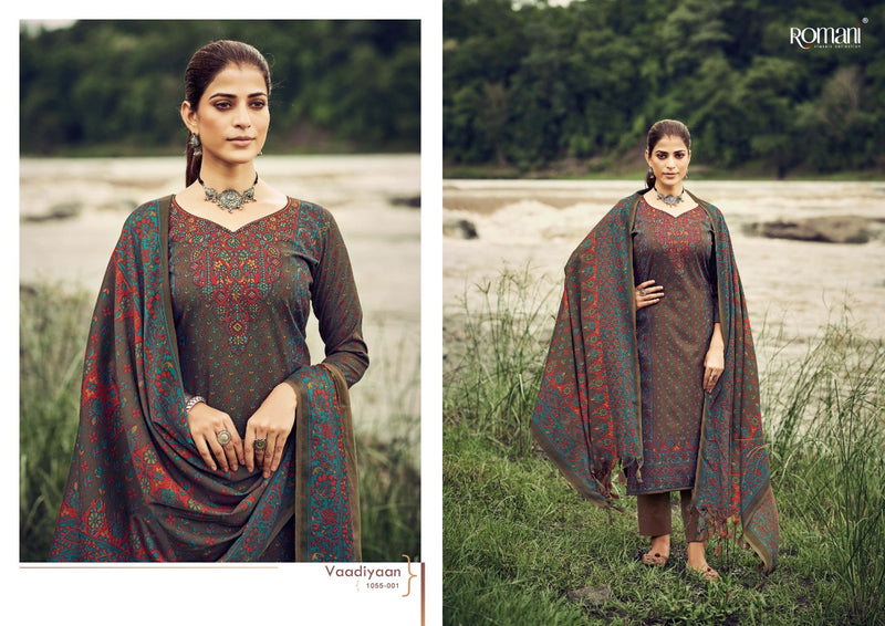 Romani Vaadiyaan Pashmina Spun With Swarovski Winter Suit Collection