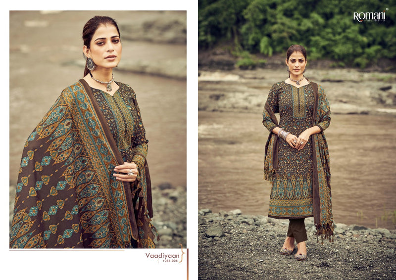 Romani Vaadiyaan Pashmina Spun With Swarovski Winter Suit Collection