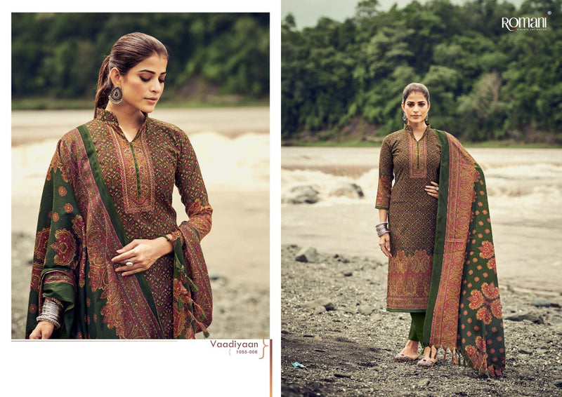 Romani Vaadiyaan Pashmina Spun With Swarovski Winter Suit Collection