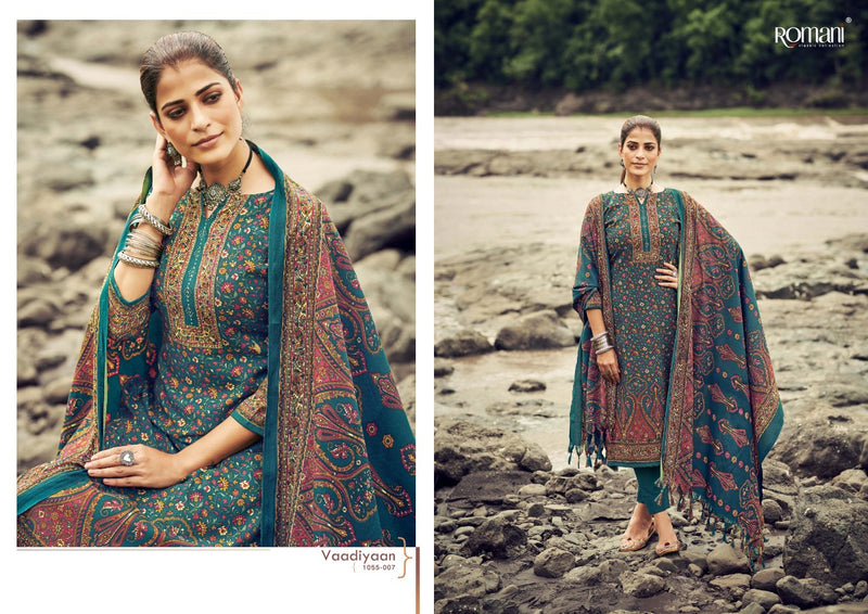 Romani Vaadiyaan Pashmina Spun With Swarovski Winter Suit Collection