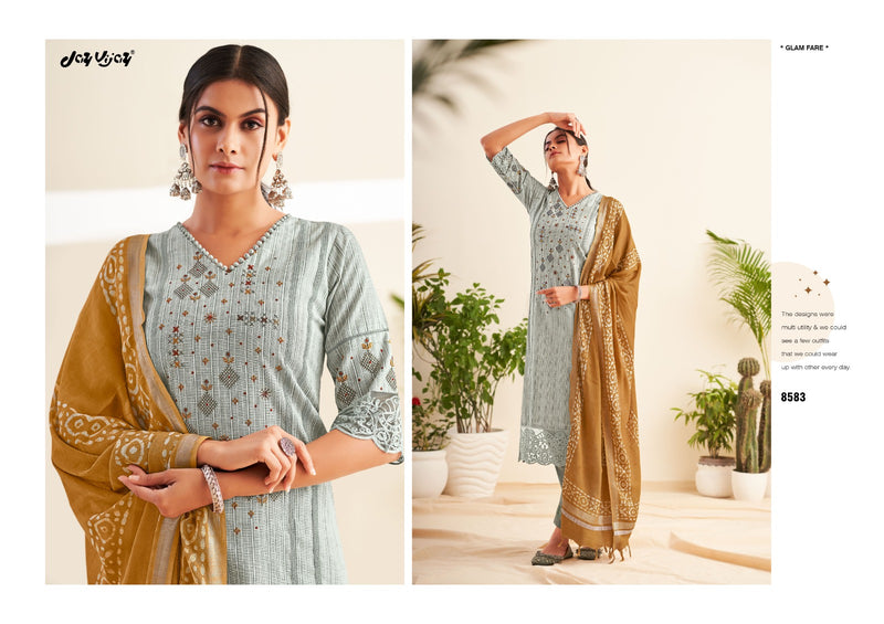 Jay Vijay Vaani Cotton Lining With Fancy Embroidery Designer Traditional Wear Suits