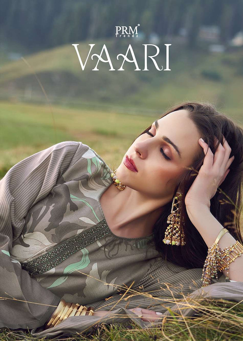 Prm Trendz Vaari Pashmina Digital Printed With Work Fancy Salwar Suit Collection