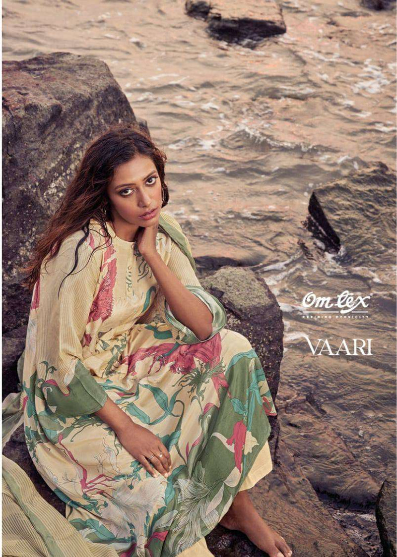 Omtex Vaari Muslin Digital Prints With Hand Work Suits