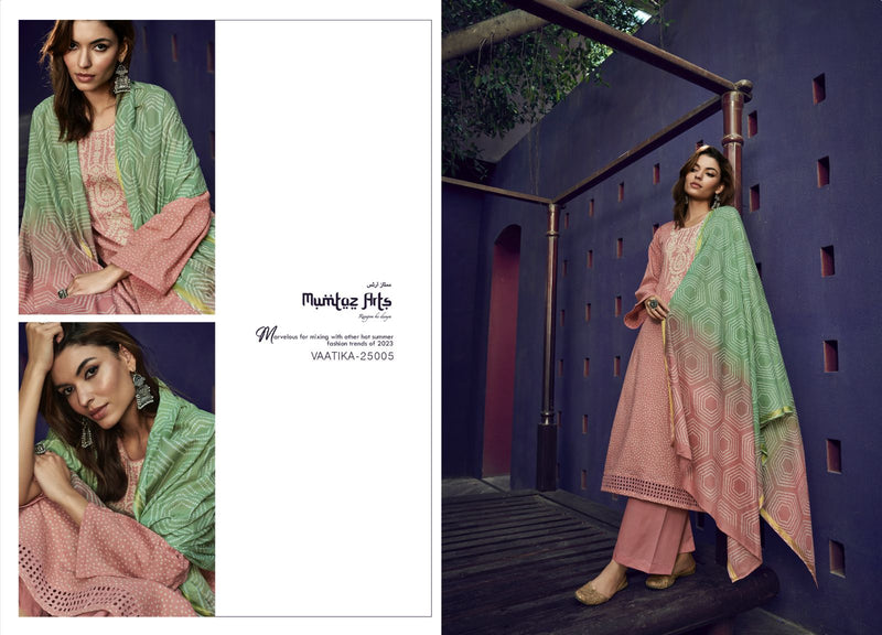 Mumtaz Arts Vaatika Lawn Cotton Digital Print Embroidery Daman Shifli Cut Work Fancy Wear Salwar Kameez