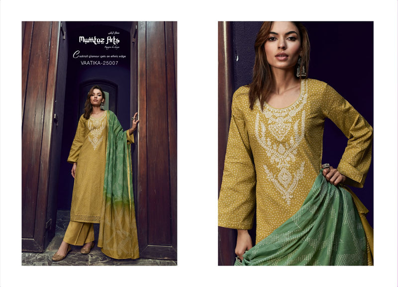 Mumtaz Arts Vaatika Lawn Cotton Digital Print Embroidery Daman Shifli Cut Work Fancy Wear Salwar Kameez