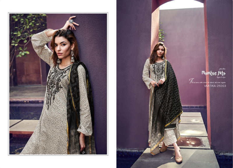 Mumtaz Arts Vaatika Lawn Cotton Digital Print Embroidery Daman Shifli Cut Work Fancy Wear Salwar Kameez