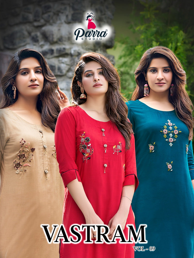 Parra Studio Vastram Vol 9 Rayon With Fancy Designer Kurtis