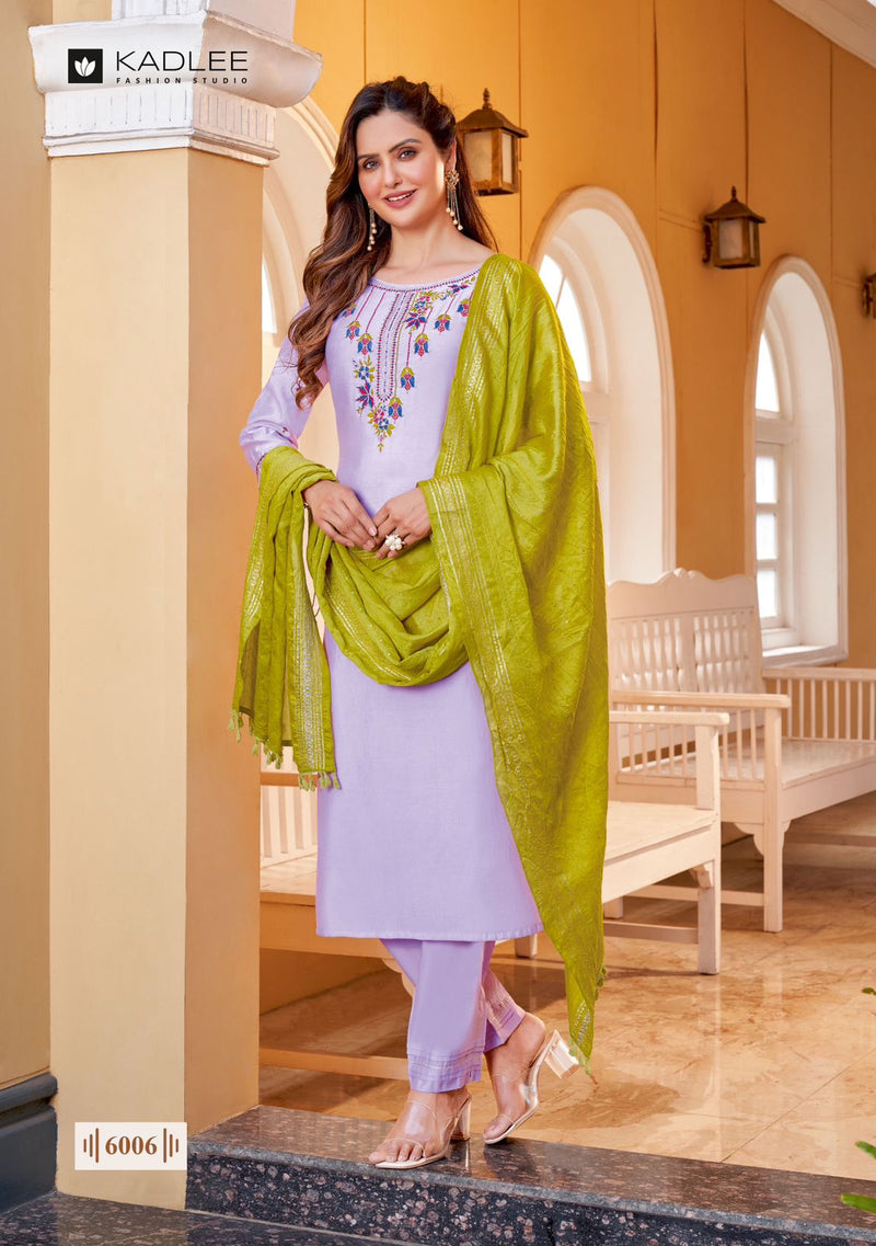 Kadlee Fashion Vedanta Viscose Fancy Embroidery Designer Kurti Combo Set