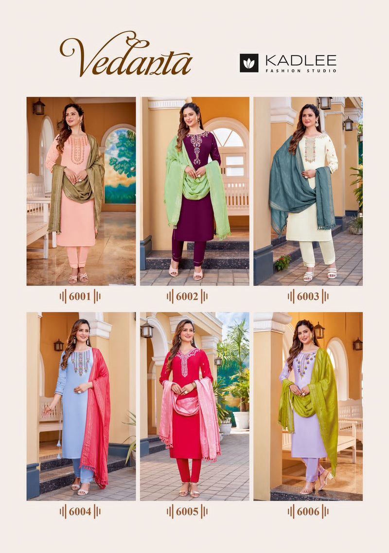 Kadlee Fashion Vedanta Viscose Fancy Embroidery Designer Kurti Combo Set