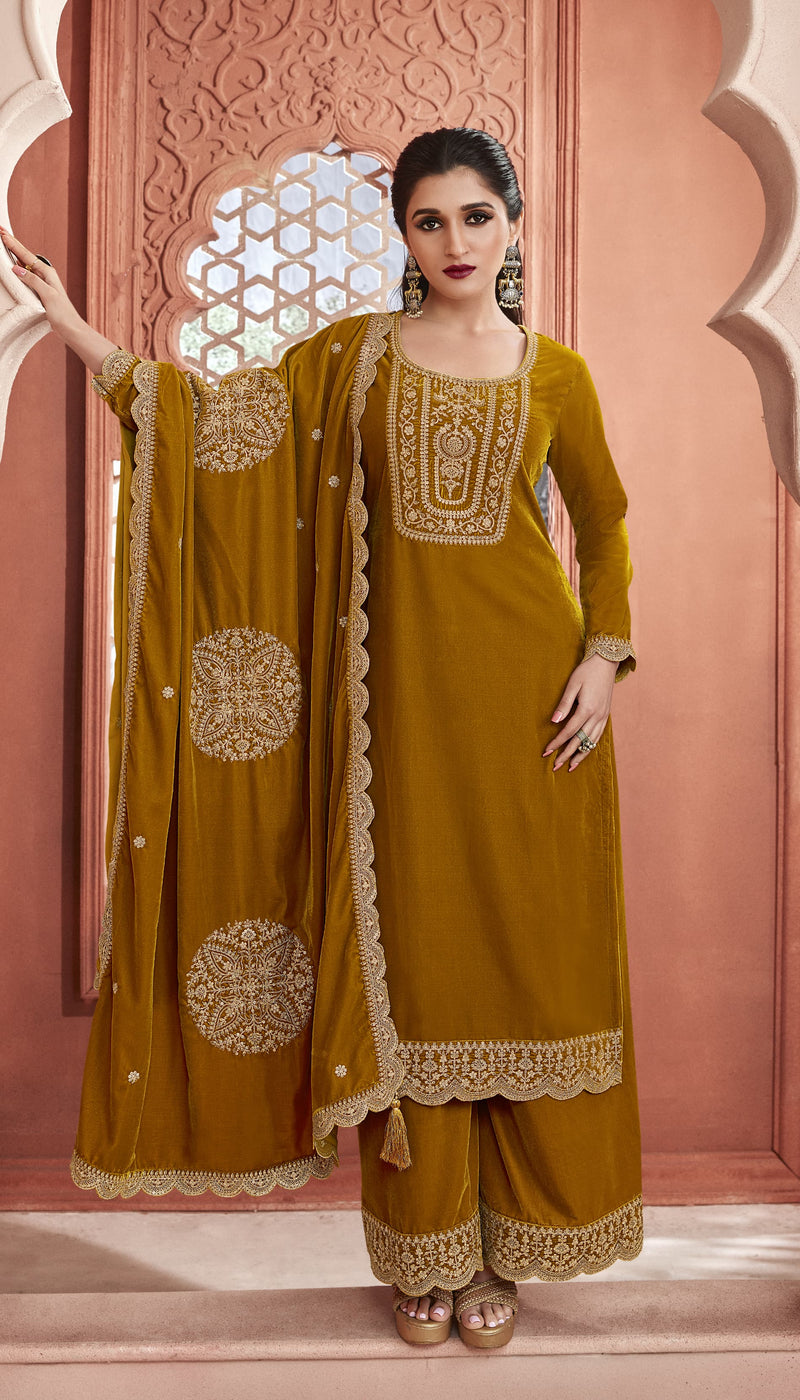 Vinay Fashion Kervin Velvet Embroidery Vol 3 Velvet Heavy Look Winter Wear Suits