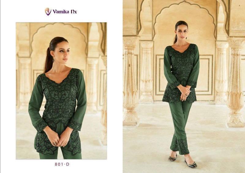 Vamika Nx Verona Rayon Heavy Thread Fancy Readymade Kurti With Pant