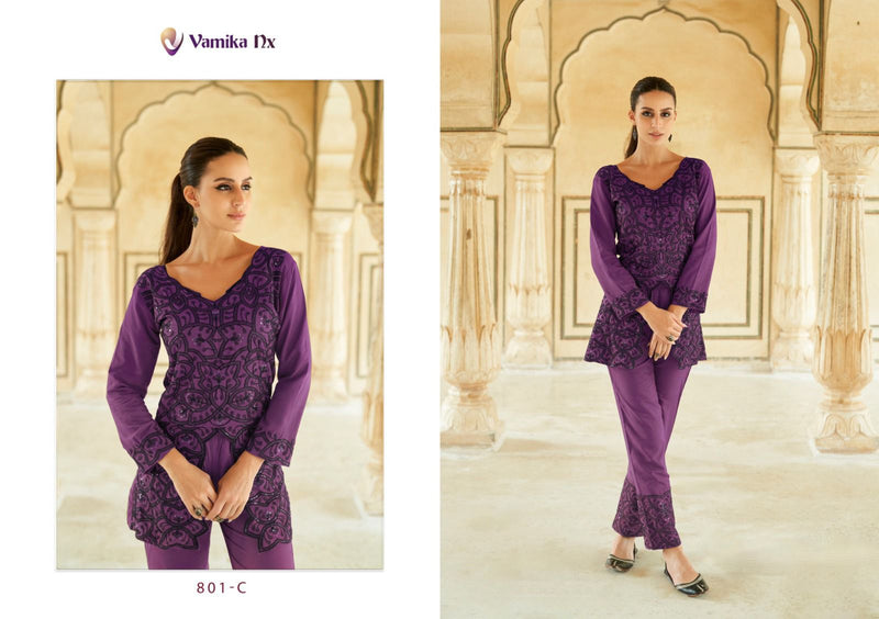 Vamika Nx Verona Rayon Heavy Thread Fancy Readymade Kurti With Pant
