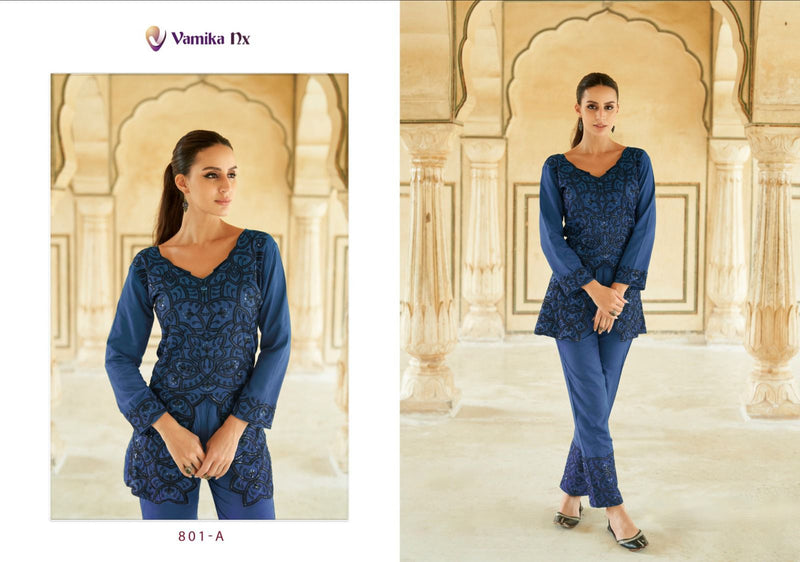 Vamika Nx Verona Rayon Heavy Thread Fancy Readymade Kurti With Pant