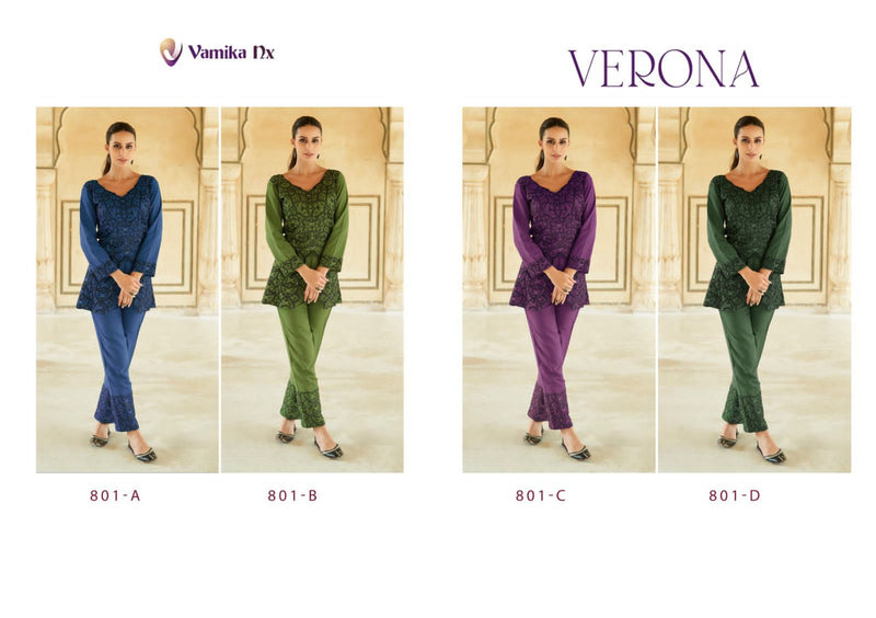 Vamika Nx Verona Rayon Heavy Thread Fancy Readymade Kurti With Pant