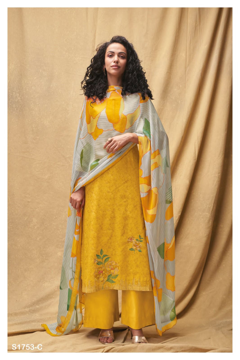 Ganga Veronica 1753 Cotton Printed With Fancy Embroidery Suits