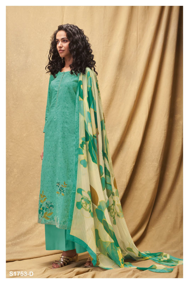 Ganga Veronica 1753 Cotton Printed With Fancy Embroidery Suits