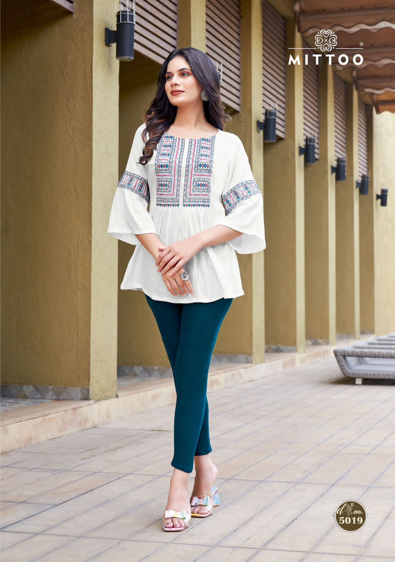Mittoo Victoria Vol 4 Wrinkle Rayon Fancy Western Tops