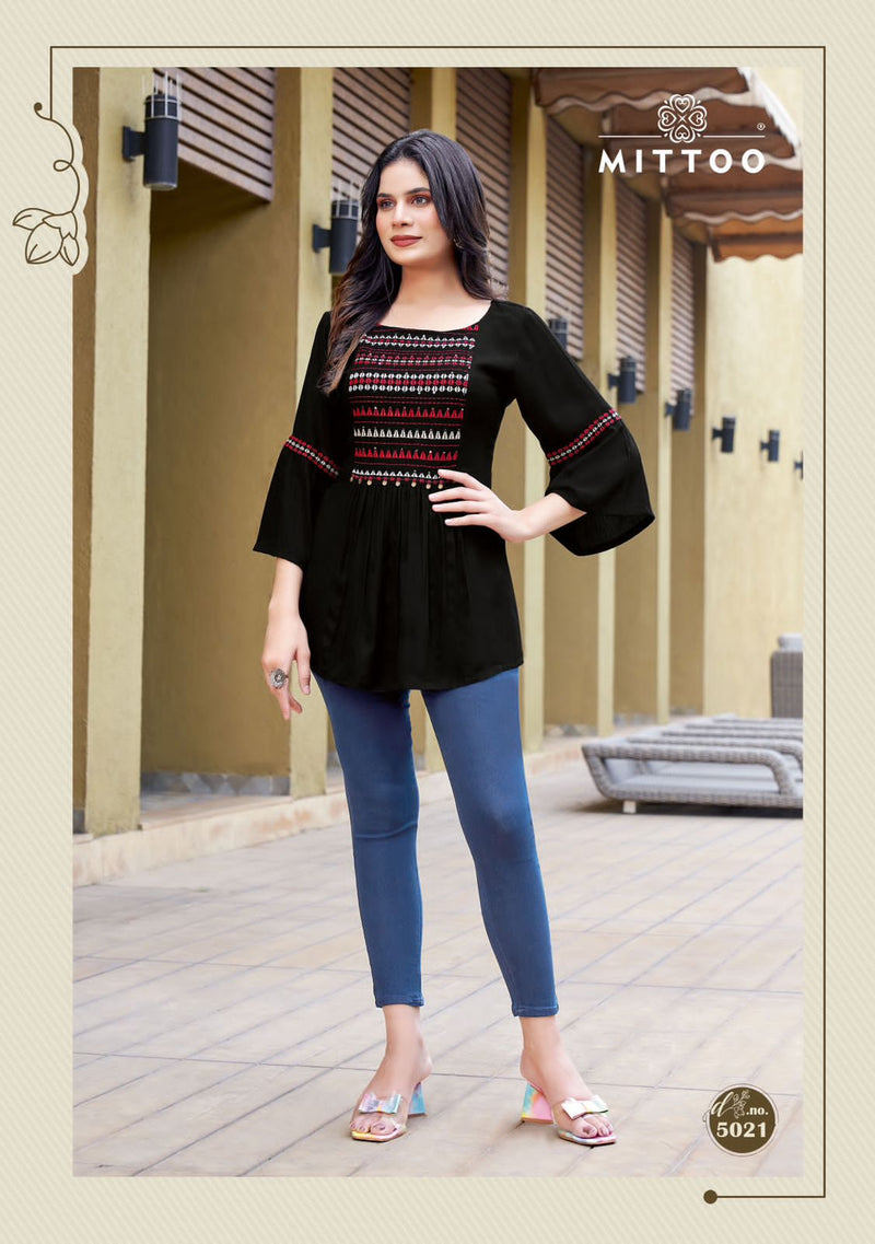 Mittoo Victoria Vol 4 Wrinkle Rayon Fancy Western Tops