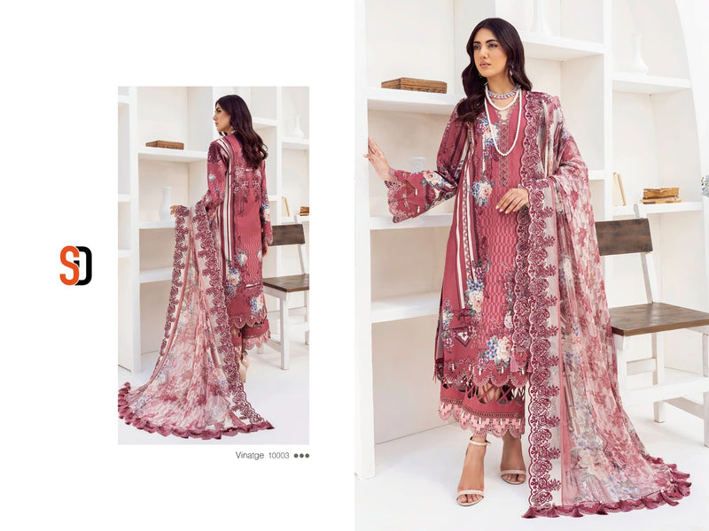 Sharaddha Designer Vintag Vol 10 Lawn Cotton Printed With Facy Embroidery Work Suits