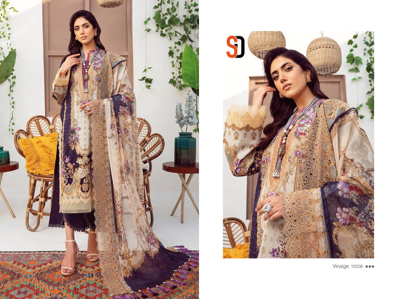 Sharaddha Designer Vintag Vol 10 Lawn Cotton Printed With Facy Embroidery Work Suits