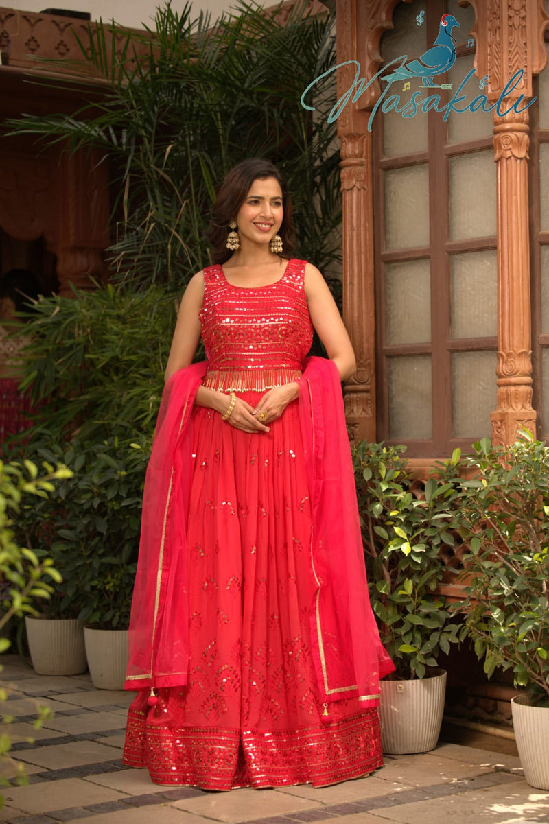 Mf Masakali Vol 3100 Georgette With Sequence Embroidery Work Gown