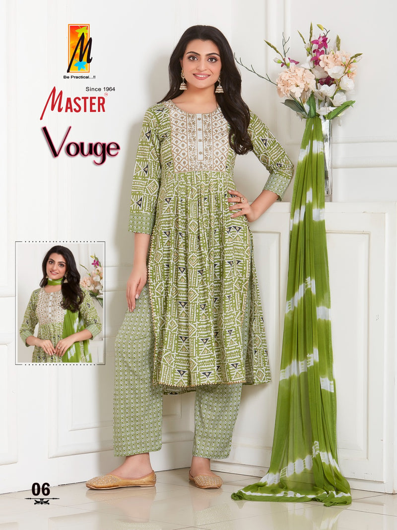 Master Vouge Rayon Printed Fancy Nayra Style Kurti Combo