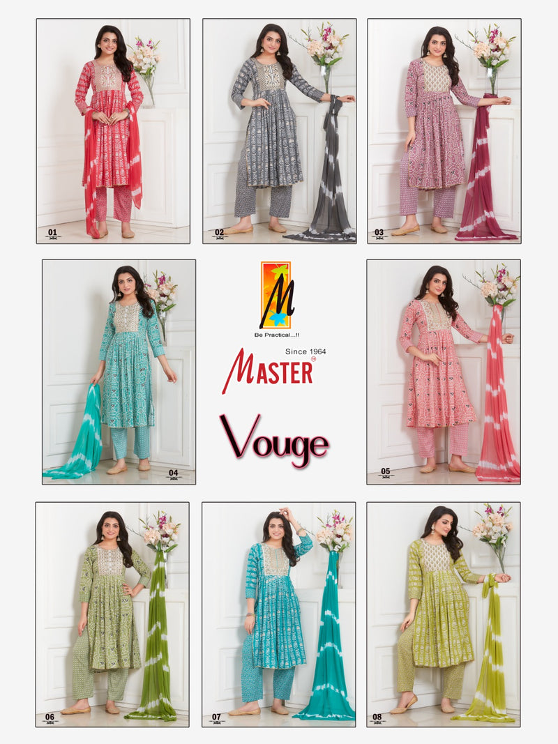 Master Vouge Rayon Printed Fancy Nayra Style Kurti Combo