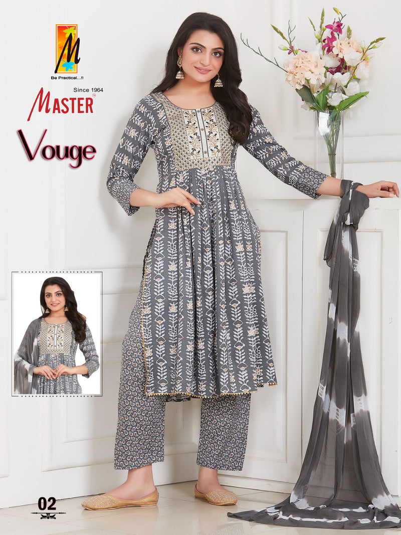Master Vouge Rayon Printed Fancy Nayra Style Kurti Combo