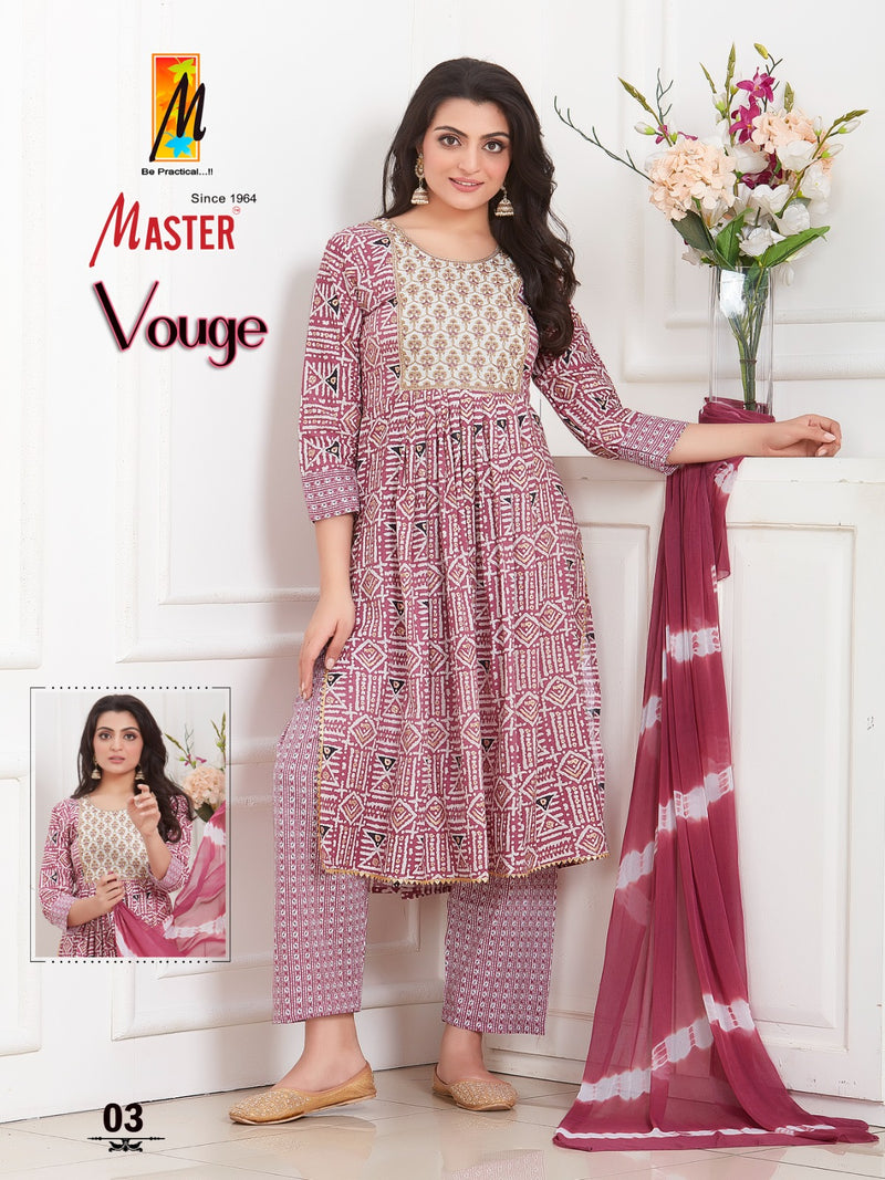 Master Vouge Rayon Printed Fancy Nayra Style Kurti Combo