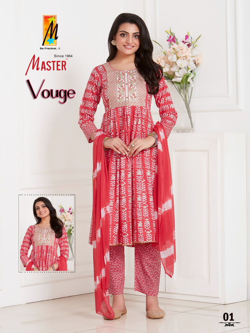 Master Vouge Rayon Printed Fancy Nayra Style Kurti Combo