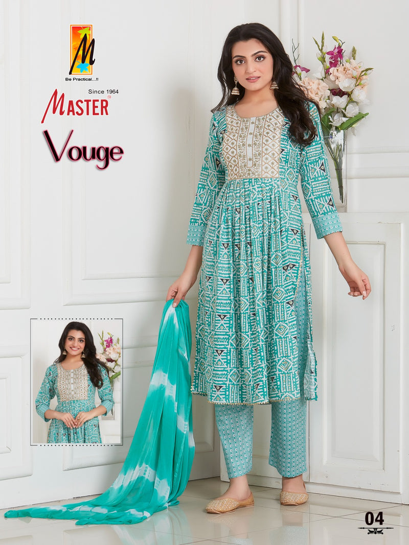 Master Vouge Rayon Printed Fancy Nayra Style Kurti Combo