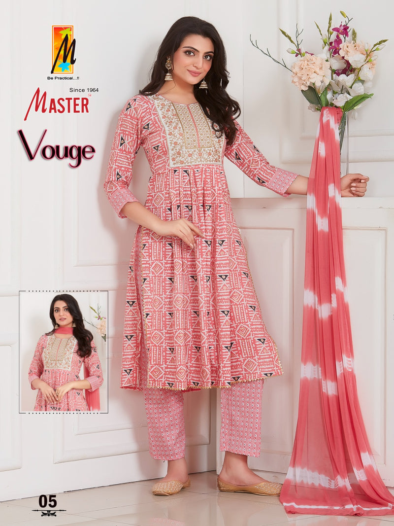 Master Vouge Rayon Printed Fancy Nayra Style Kurti Combo