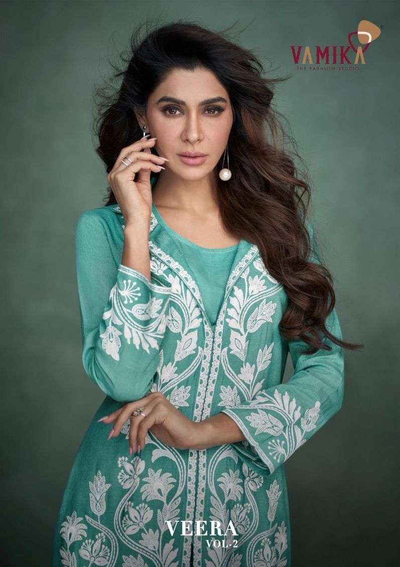 Vamika Veera Vol 2 Heavy Rayon Fancy Designer Kurti Collection