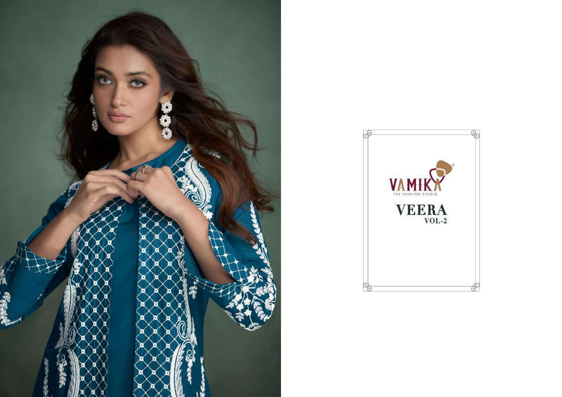 Vamika Veera Vol 2 Heavy Rayon Fancy Designer Kurti Collection
