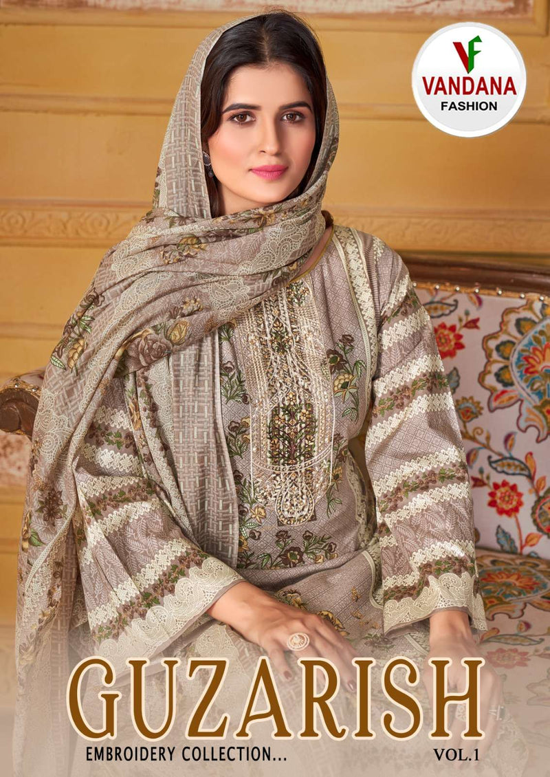 Vandana Fashion Guzarish Vol 1 Cotton Digital Prints With Exclusive Heavy Self Embroidery Salwar Suit
