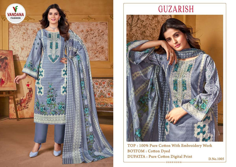 Vandana Fashion Guzarish Vol 1 Cotton Digital Prints With Exclusive Heavy Self Embroidery Salwar Suit