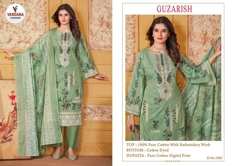 Vandana Fashion Guzarish Vol 1 Cotton Digital Prints With Exclusive Heavy Self Embroidery Salwar Suit