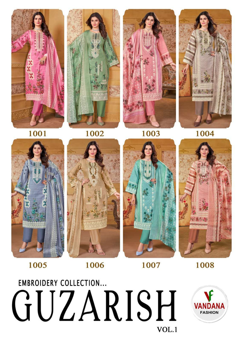 Vandana Fashion Guzarish Vol 1 Cotton Digital Prints With Exclusive Heavy Self Embroidery Salwar Suit