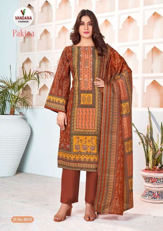 Vandana Fashion Pakiza Vol 4 Soft Cotton Swarovski Diamond With Printed Salwar Suit