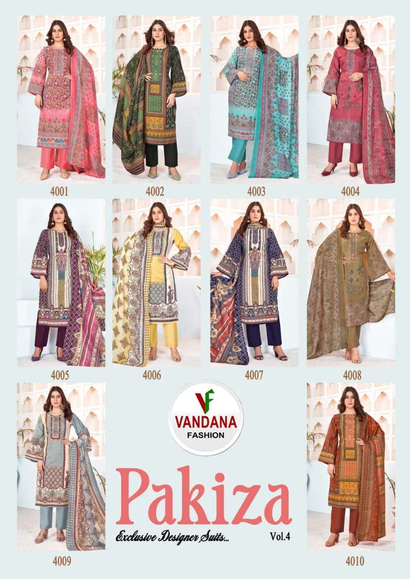 Vandana Fashion Pakiza Vol 4 Soft Cotton Swarovski Diamond With Printed Salwar Suit