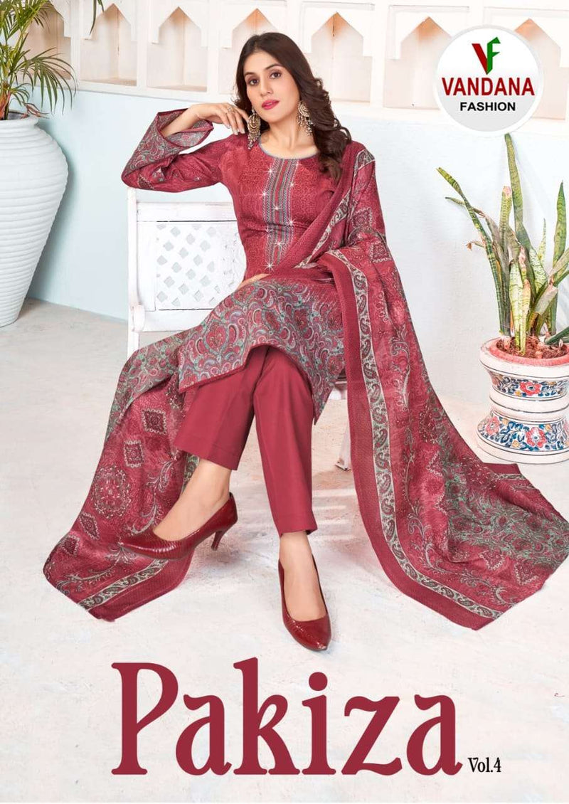 Vandana Fashion Pakiza Vol 4 Soft Cotton Swarovski Diamond With Printed Salwar Suit