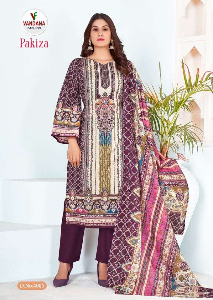 Vandana Fashion Pakiza Vol 4 Soft Cotton Swarovski Diamond With Printed Salwar Suit
