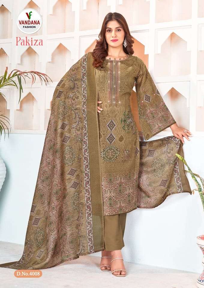 Vandana Fashion Pakiza Vol 4 Soft Cotton Swarovski Diamond With Printed Salwar Suit