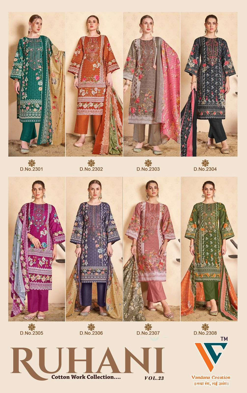 Vandana Creation Ruhani Vol 23 Pure Cotton Digital Print Work Salwar Suit
