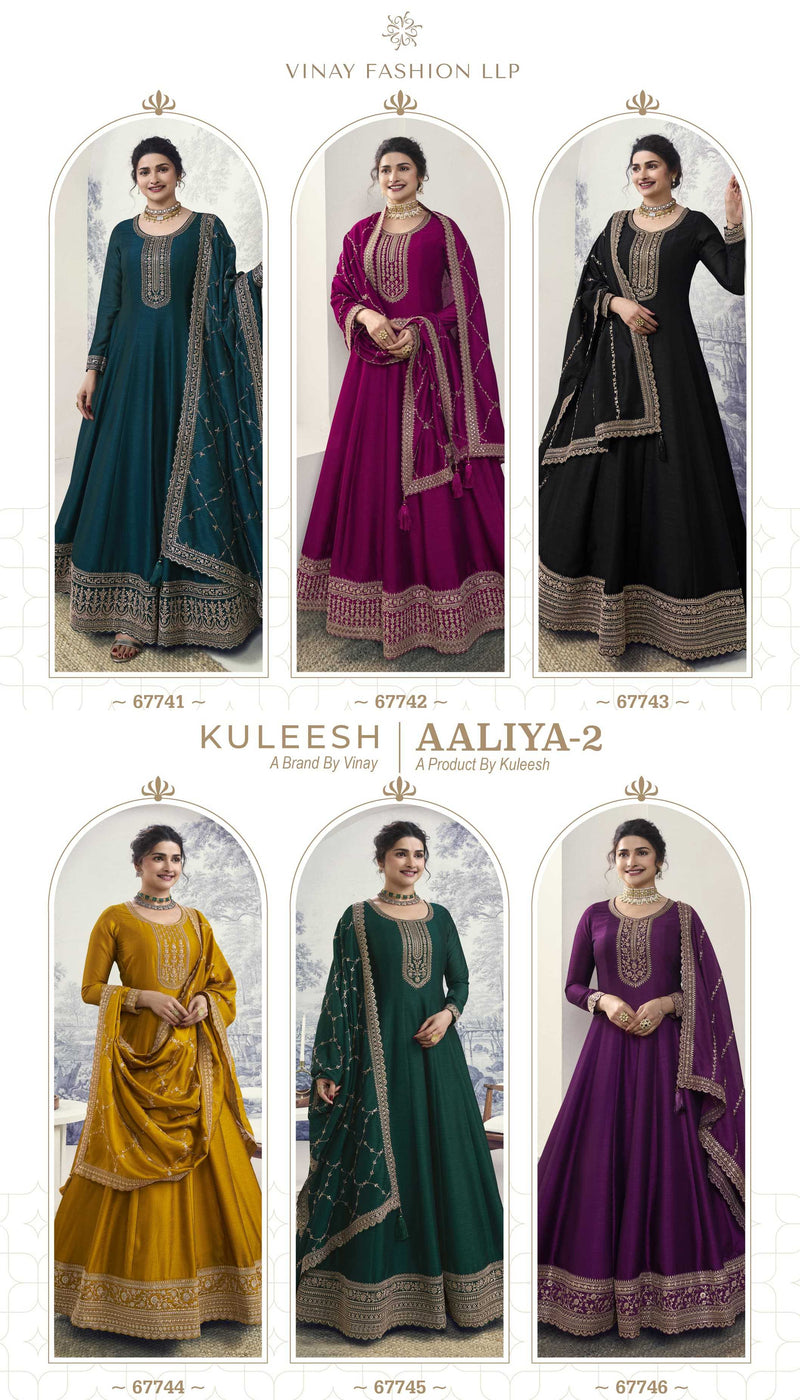 Vinay Fashion Aaliya Vol 2 Silk Georgette Heavy Embroidery Anarkali Designer Salwar Kameez